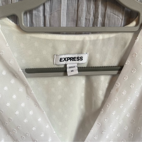 Express White Polka Dot Blouse - Picture 2 of 4